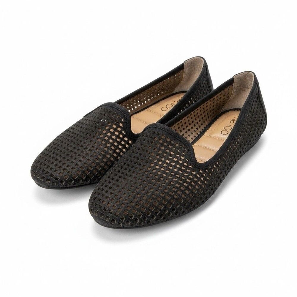 Me Too Womens Yale Leather Slip On Sz 5.5 Fashion Loafers Shoes Color Black